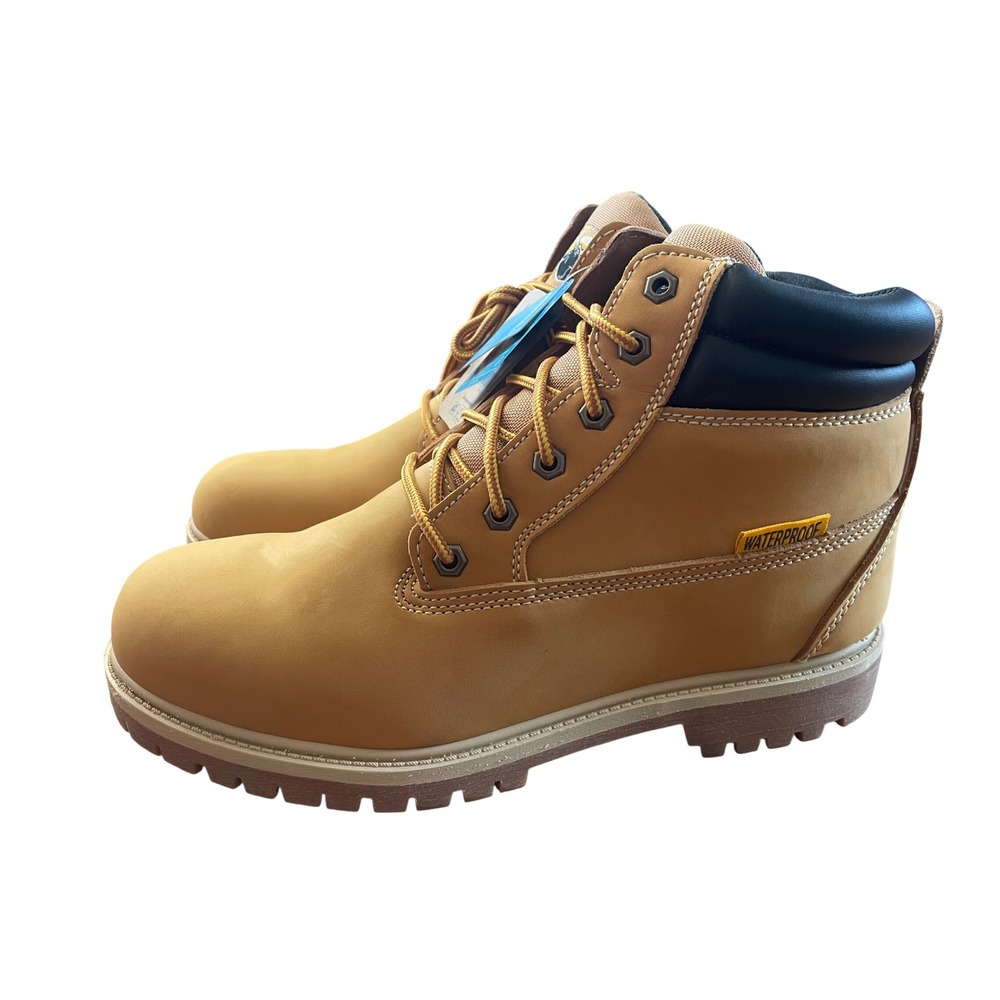 Brahma Hubert Mens Wheat Leather Waterproof Work Boots Size 12 552551850